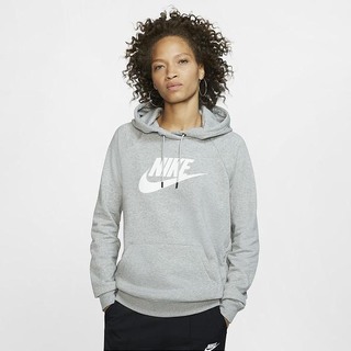 Hanorace Nike Sportswear Essential Fleece Pullover Dama Gri Inchis Argintii Albi | FWVG-97620